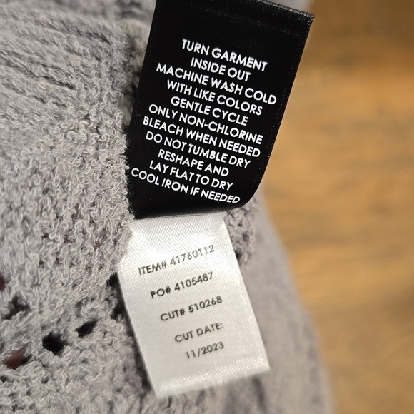 Torrid - Pointelle Cardigan V-Neck Sweater in Formal Gray - Picture 9 of 12